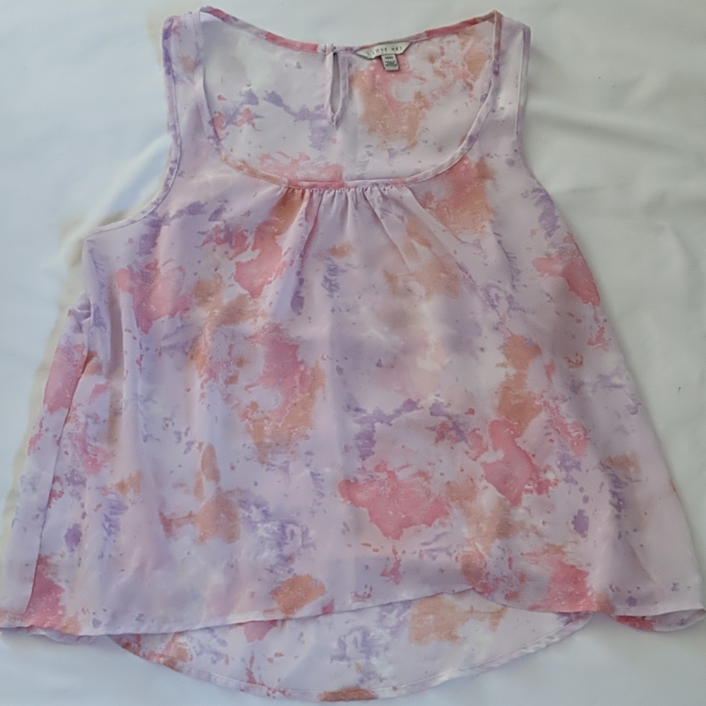Pink and purple tank blouse